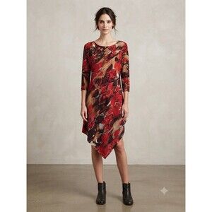 Vintage NY Invasion Earth Tone Abstract Knit Dress, Juniors Size Large